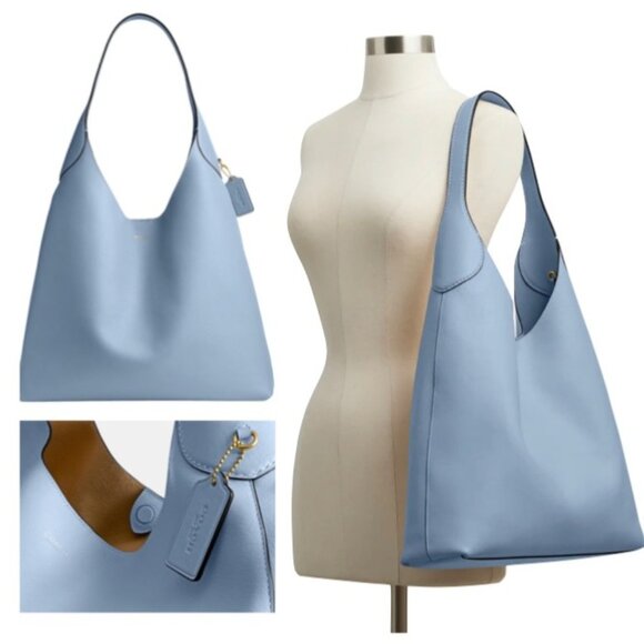 NWT!! AUTHENTIC COACH LARGE BROOKLYN 39 IN BLUEBELL HOBO HANDBAG - Picture 3 of 9